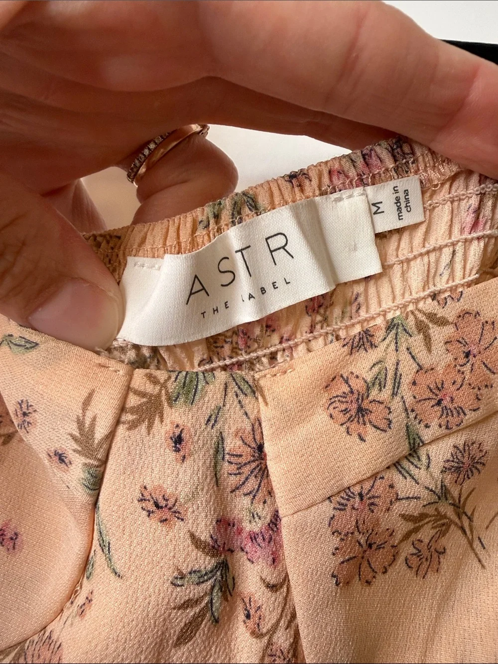 ASTR the‎ Label Paola Floral Print Long Sleeve Crop Corset  - Medium